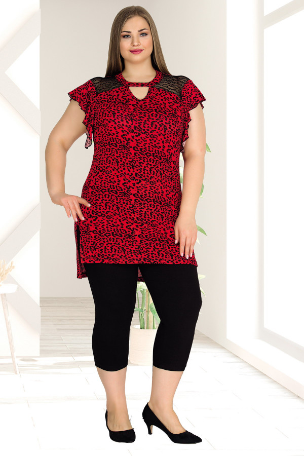 lady 10545 büyük beden kapri pijama takımı - battal pijama takımları, ladybttlkpr10545, lady pijama takımı, Lady