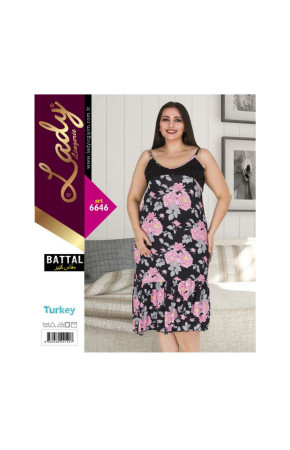 Lady ART 6644 Battal Büyük Beden Tunik Gecelik  2XL - 3XL - 4XL