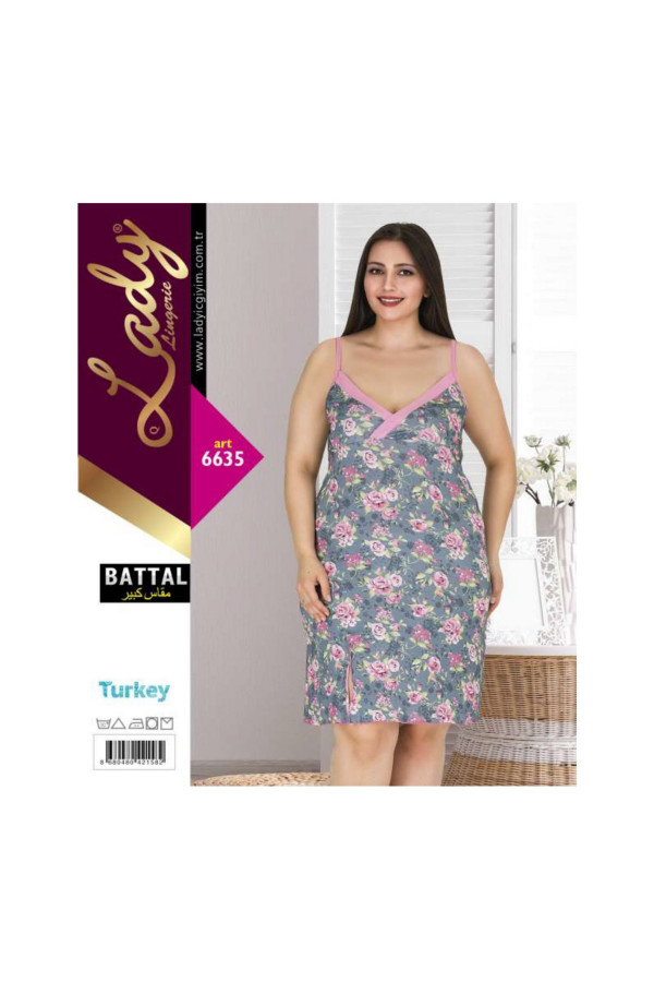 lady art 6631 battal büyük beden tunik gecelik  2xl - 3xl - 4xl, lady-6635, lady pijama takımı, Lady