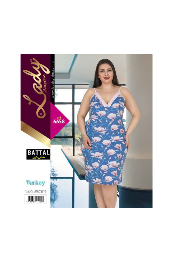 lady art 6657 battal büyük beden tunik gecelik  2xl - 3xl - 4xl, lady-6658, lady pijama takımı, Lady