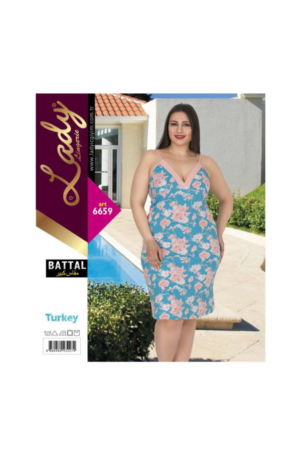 lady art 6658 battal büyük beden tunik gecelik  2xl - 3xl - 4xl, lady-6659, lady pijama takımı, Lady
