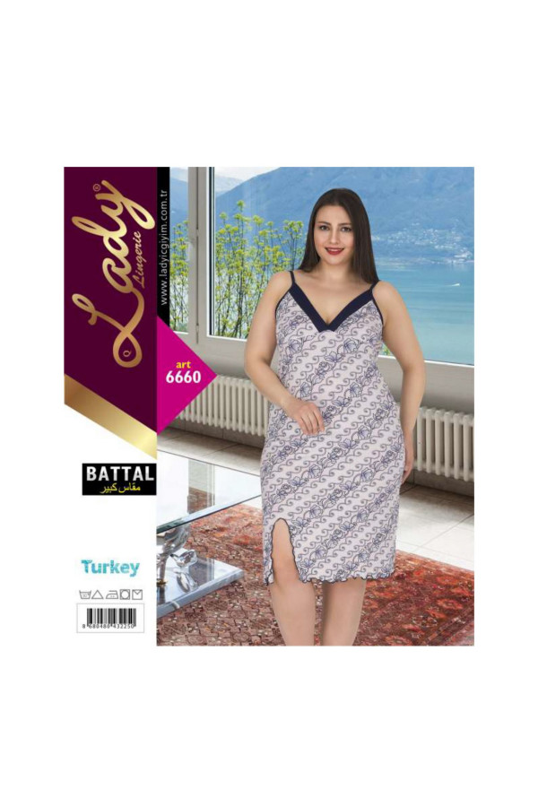 lady art 6659 battal büyük beden tunik gecelik  2xl - 3xl - 4xl, lady-6660, lady pijama takımı, Lady