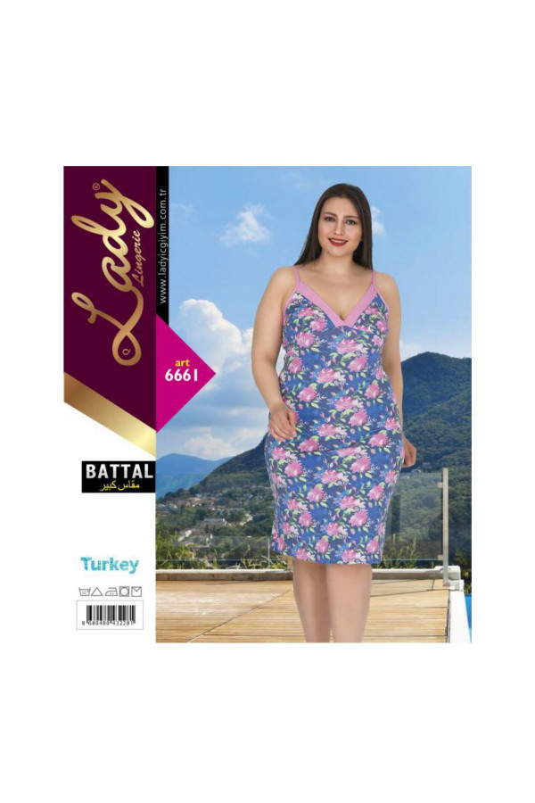 lady art 6660 battal büyük beden tunik gecelik  2xl - 3xl - 4xl, lady-6661, lady pijama takımı, Lady