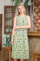 kadın yeşil renk ve mango desenli lady 7001 elbise, gecelik, lady-7001, lady pijama takımı