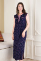 lacivert renk ve desenli lady 7028 elbise, gecelik, 8509990007997, lady pijama takımı, Lady