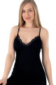 siyah renk, dantel detaylı ve i̇nce askılı kol jenika 52402 tunik gecelik, eli̇t0052402-m, tunik, Jenika