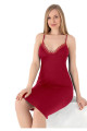 bordo renk, dantel detaylı ve i̇nce askılı kol jenika 52457 tunik gecelik, eli̇t0052457-m, tunik, Jenika