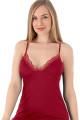 bordo renk, dantel detaylı ve i̇nce askılı kol jenika 52457 tunik gecelik, eli̇t0052457-m, tunik, Jenika
