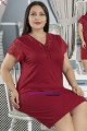 jenika 42593 bordo renk büyük beden tunik - battal boy gecelik, jenika-42593, büyük beden battal tunik - gecelik, Jenika