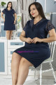 jenika 42595 lacivert renk büyük beden tunik - battal boy gecelik, jenika-42595, büyük beden battal tunik - gecelik, Jenika
