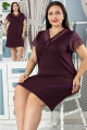 battal boy tunik  - jenika 42601 mürdüm renk büyük beden gecelik, jenika42601, büyük beden battal tunik - gecelik, Jenika