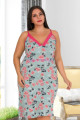 lady 8836 battal büyük beden tunik gecelik -  2xl - 3xl - 4xl bedenler - büyük beden tunik modelleri, 8509990002077, lady pijama takımı, Lady