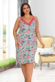 lady 8836 battal büyük beden tunik gecelik -  2xl - 3xl - 4xl bedenler - büyük beden tunik modelleri, 8509990002077, lady pijama takımı, Lady