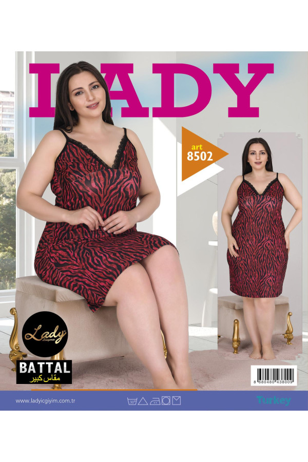 lady 8502  battal büyük beden tunik gecelik -  2xl - 3xl - 4xl bedenler, lady-8503, lady pijama takımı