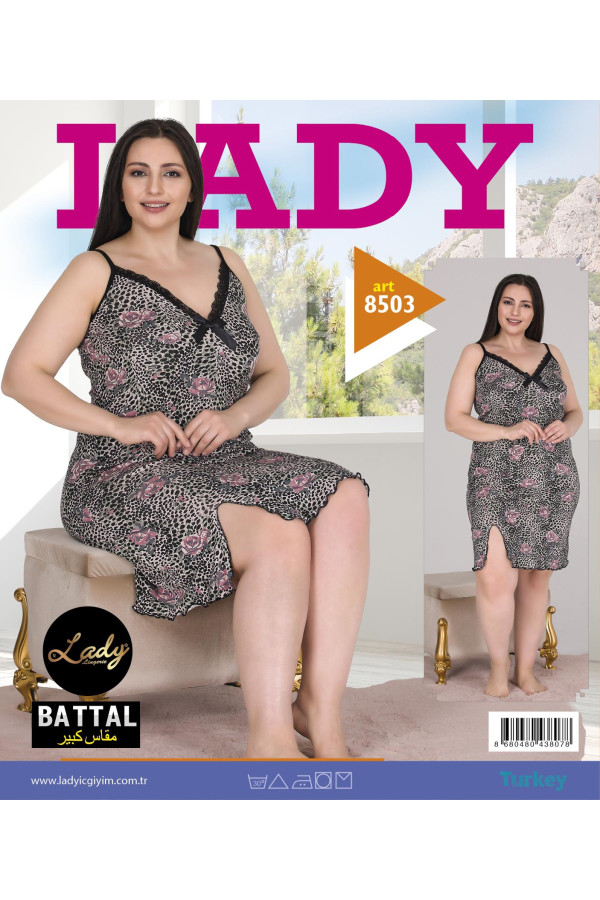 lady 8503  battal büyük beden tunik gecelik -  2xl - 3xl - 4xl bedenler, lady-8504, lady pijama takımı