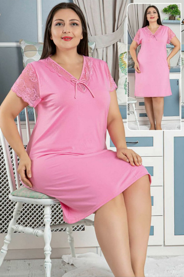 jenika büyük beden pembe renk tunik - jenika 42590 battal boy gecelik, jenikabttltnkgclk42590, büyük beden battal tunik - gecelik, Jenika