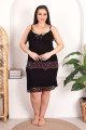 siyah renk çiçek desenli lady 19202 kadın büyük beden sabahlıklı gecelik takım, lady-19202-2xl, lady pijama takımı, Lady