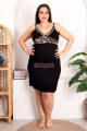 siyah renk leopar desenli lady 19219 kadın büyük beden sabahlıklı gecelik takım, 8509990006228, lady pijama takımı, Lady