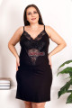 siyah renkli ve dantel detaylı lady 19220 kadın büyük beden sabahlıklı 2li gecelik takım, 8509990014834, lady pijama takımı, Lady