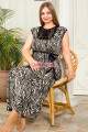siyah renk zebra desenli kolsuz dantel yaka, lady 7249 battal büyük beden anne gecelik, anne uzun elbise, 8509990007775, lady pijama takımı, Lady