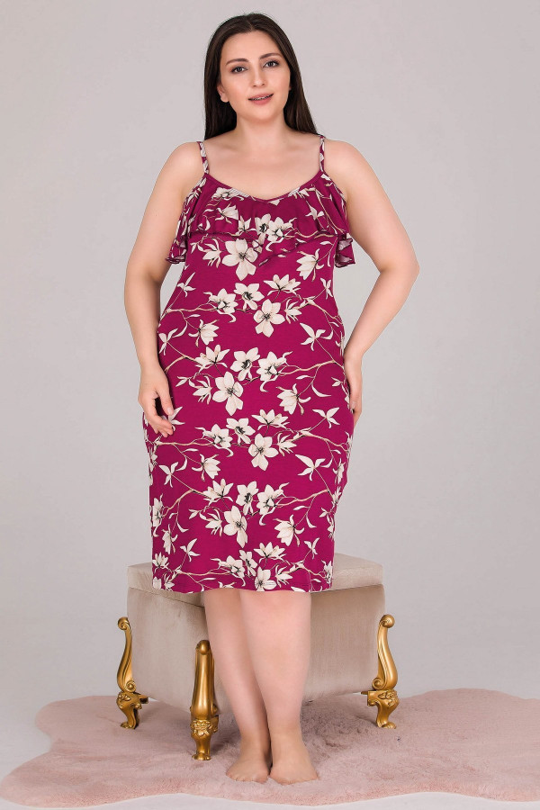 lady 8511 battal büyük beden tunik gecelik -  2xl - 3xl - 4xl bedenler, ladybttltnkgclk8511, lady pijama takımı, Lady