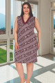 lady 8824 battal büyük beden tunik gecelik -  2xl - 3xl - 4xl bedenler - büyük beden tunik modelleri, ladybttltnkgclk8824, lady pijama takımı, Lady