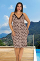 lady 8831 battal büyük beden tunik gecelik -  2xl - 3xl - 4xl bedenler - büyük beden tunik modelleri, ladybttltnkgclk8831, lady pijama takımı, Lady