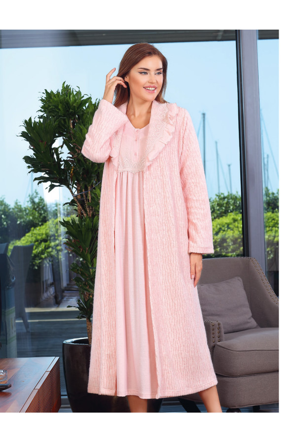 tuba 9481 gecelik - sabahlık takım, tuba-9481, tuba pijama takımı, Mecit