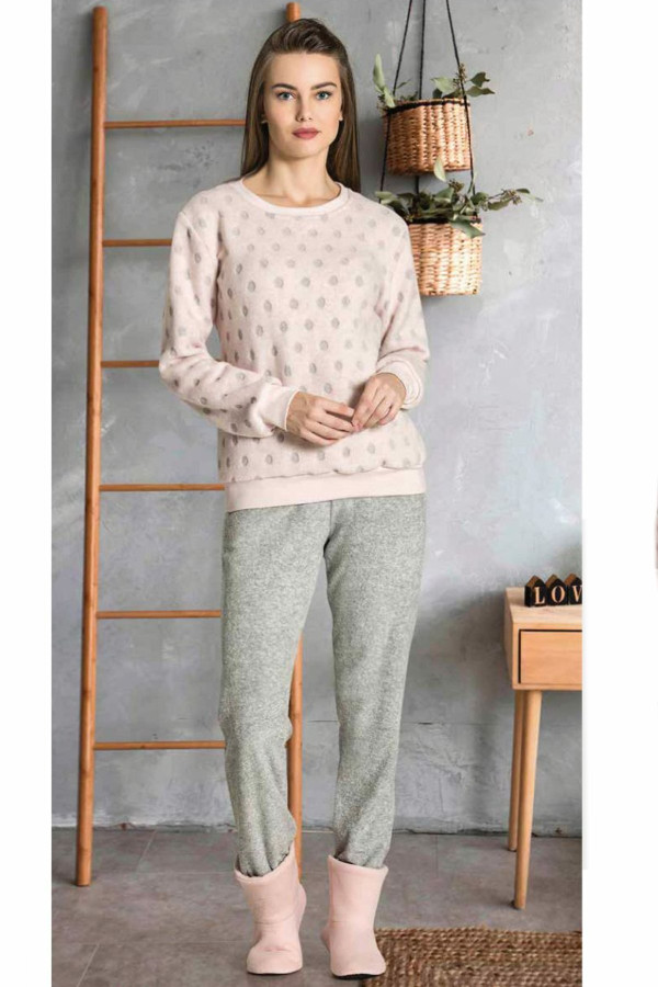 welsoft kışlık 2li pijama takımı dowry 09-873, dowry09-873, bayan pijama takımı, Dowry