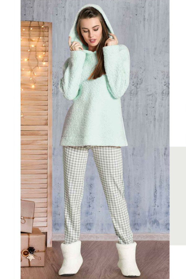 welsoft kışlık 2li pijama takımı dowry 09-861, dowry09-861, bayan pijama takımı, Dowry