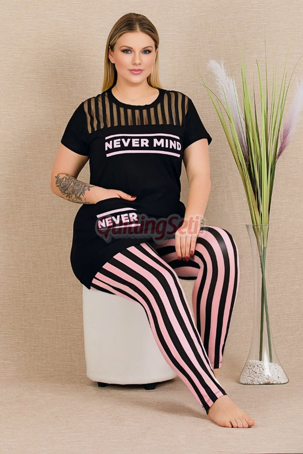 lady 10756 battal boy büyük beden kısa kol pijama takımı, 8509990021986, büyük beden (battal boy) pijama takımları, Lady