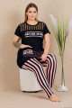lady 10756 battal boy büyük beden kısa kol pijama takımı, 8509990021986, büyük beden (battal boy) pijama takımları, Lady
