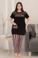 lady 10756 battal boy büyük beden kısa kol pijama takımı, 8509990021986, büyük beden (battal boy) pijama takımları, Lady