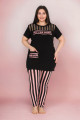 lady 10756 battal boy büyük beden kısa kol pijama takımı, 8509990021986, büyük beden (battal boy) pijama takımları, Lady
