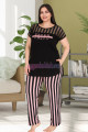 lady 10772 battal boy büyük beden kısa kol pijama takımı, 8509990022983, büyük beden (battal boy) pijama takımları, Lady