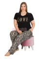 lady 10807 battal boy büyük beden kısa kol pijama takımı, lady--10807-2xl, büyük beden (battal boy) pijama takımları, Lady