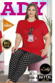 lady 10804 battal boy büyük beden kısa kol pijama takımı, ladybttlpjm10804, büyük beden (battal boy) pijama takımları, Lady
