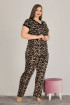 Lady 10805 Battal Boy Büyük Beden Kısa Kol Pijama Takımı