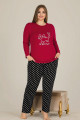 lady 11318 battal boy büyük beden uzun kol penye pijama takımı, ladybttlpjm11318, büyük beden (battal boy) pijama takımları