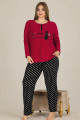lady 11319 battal boy büyük beden uzun kol penye pijama takımı, ladybttlpjm11319, büyük beden (battal boy) pijama takımları, Lady