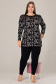 lady 11321 battal boy büyük beden uzun kol penye pijama takımı, ladybttlpjm11321, büyük beden (battal boy) pijama takımları, Lady