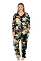 renkli çiçek desenli uzun kollu ve önden düğmeli lady 11378 kadın büyük beden anne pijama takımı, battal pijama, 8509990005214, büyük beden (battal boy) pijama takımları, Lady