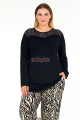 siyah renkli zebra desenli uzun kollu lady 11388 kadın büyük beden anne pijama takımı, battal pijama, 8509990005153, büyük beden (battal boy) pijama takımları, Lady