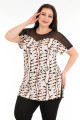 siyah - beyaz renk ve desenli lady 10931 kadın kısa kol büyük beden pijama takımı, ub-lady10931-2xl, büyük beden (battal boy) pijama takımları, Lady