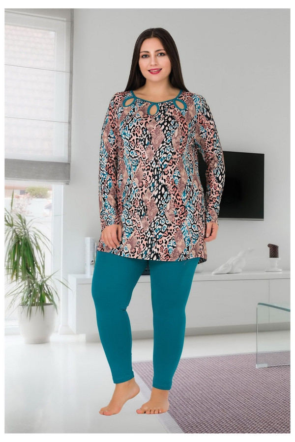 lady 166 battal büyük beden uzun kol pijama takımı, ladybttlpjm167, büyük beden (battal boy) pijama takımları, Lady