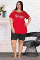 lady 10257 büyük beden battal boy şortlu pijama takımı - 2xl - 3xl - 4xl beden seçenekli, ladybttlsrtl10257, lady pijama takımı, Lady