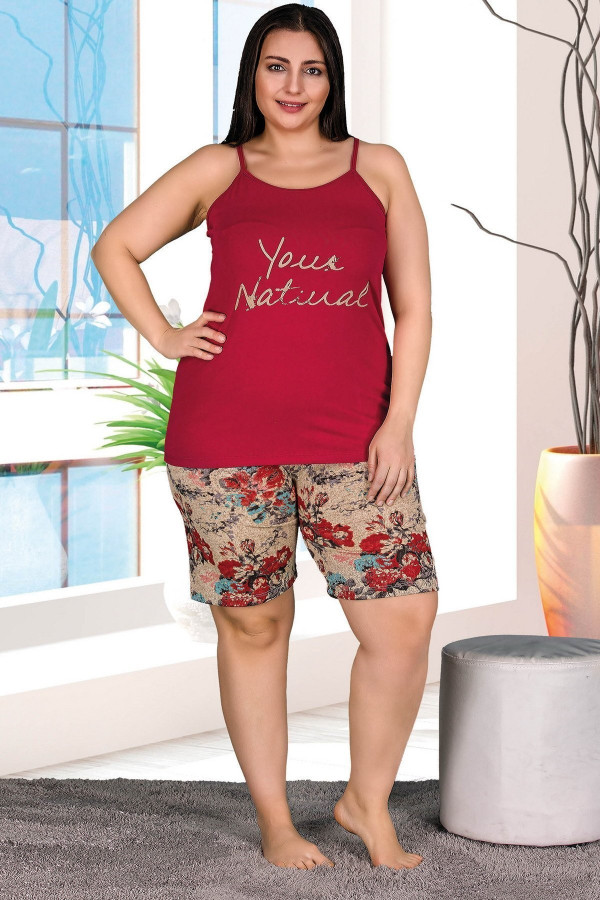 lady 10306 büyük beden battal boy şortlu pijama takım - 2xl - 3xl - 4xl beden seçenekli, ladybttlsrtl10307, lady pijama takımı, Lady