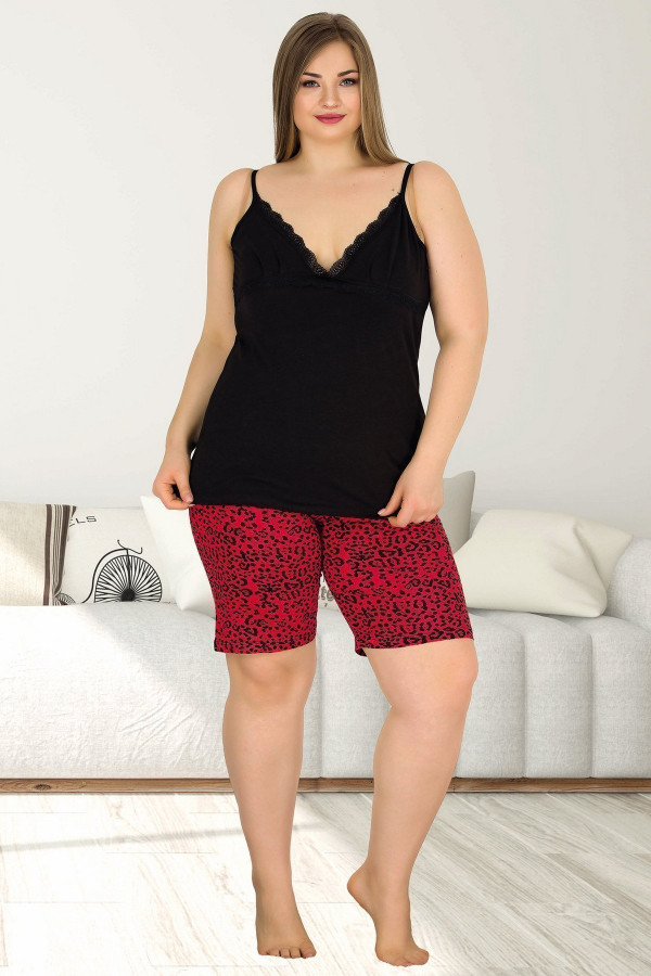 lady 10333 büyük beden battal boy şortlu pijama takımı 2021 sezonu - 2xl - 3xl - 4xl beden seçenekli, ladybttlsrtl10333, lady pijama takımı, Lady