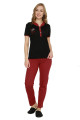 kadın kırmızı renkli  kadın kısa kol pijama takımı - erdeniz 0224 pijama takımı, erdenizpjmtkm0224, bayan pijama takımı
