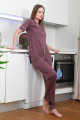 önden düğmeli blackmore 1200, 2 li mürdüm renk kadın pijama takımı, blmr-1200, bayan pijama takımı, Blackmore